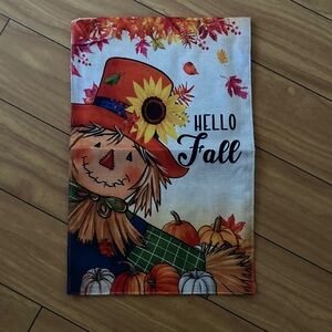 Colorful Fall Scarecrow Garden Flag